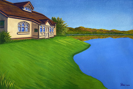 One of a Kind Original Painting "Lakeside"