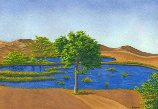 One of a Kind Original Painting "Rivers in the Desert"