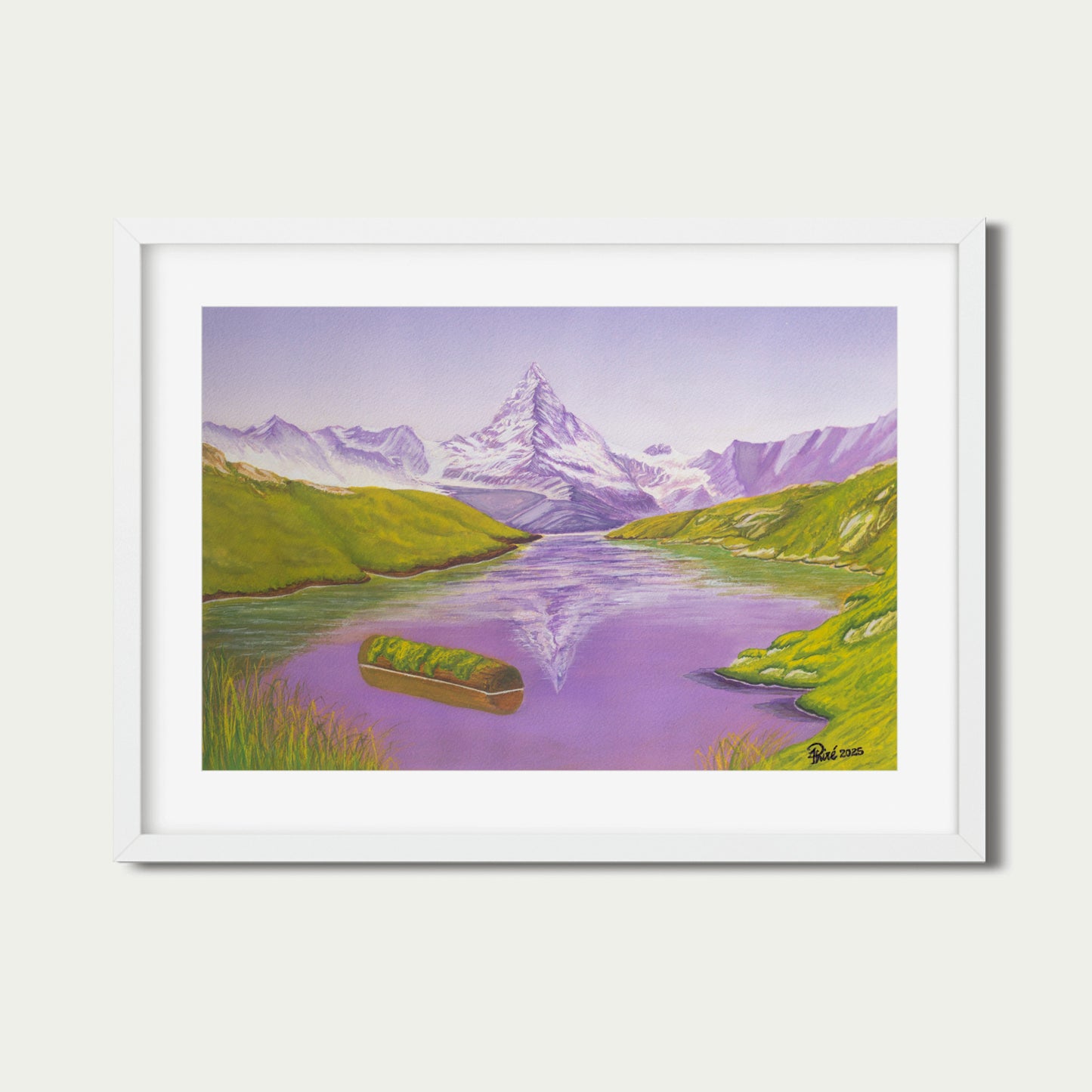 Peinture originale unique en son genre "Immobilité sur les hauteurs"